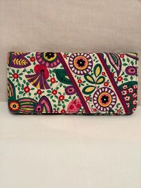 Vera Bradley Quilted Floral Foldover Wallet - Multicolor